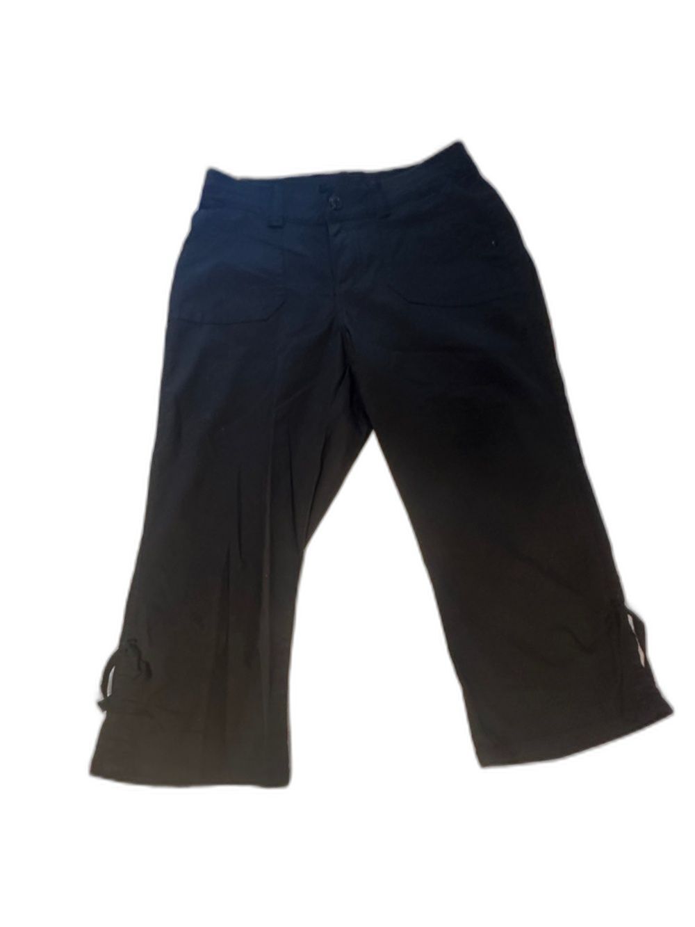 Lee Easy Fit Black Capri Pants Women’s Size 4 Medium Stretch Cropped